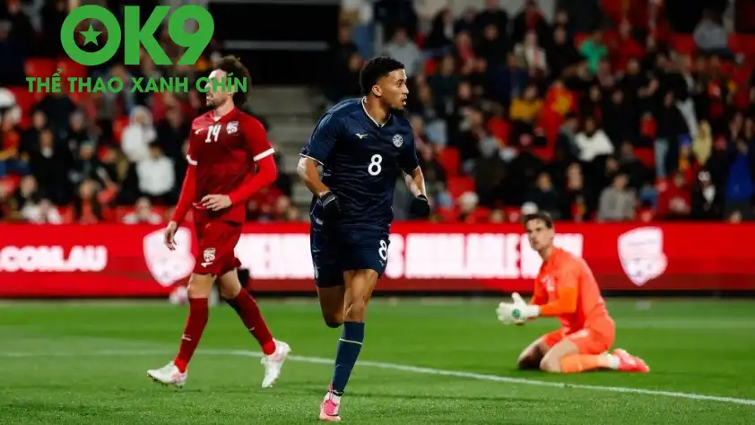 David Henen mở tỷ số cho CAHN từ tình huống chớp thời cơ rất nhanh (Ảnh: AFC).